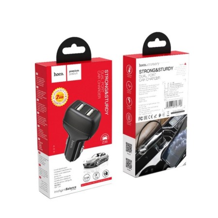 Hoco Z36, 2 USB, 2.4 A, black car-6