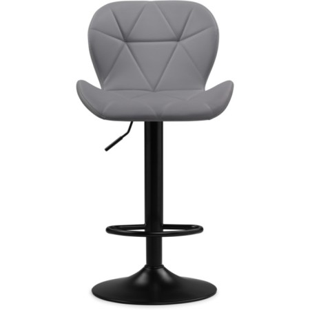 Baric stool Trio metal/eco -leather, black/gray 48x52x86 cm-1