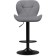 Baric stool Trio metal/eco -leather, black/gray 48x52x86 cm