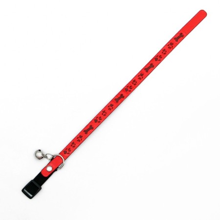 A collar with a reflective coating "Bones and legs", with an elastic band, a bell 27 x 1 cm, mix color-3