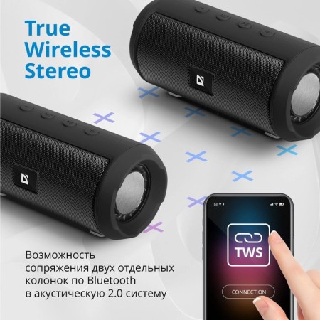 Portable column Defender Enjoy S500, 10 watts, 1200 mAh, black-3
