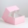 Confectionery packaging with the Mousse window, pink, 23.5 x 23.5 x 11.5 cm