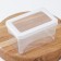 Container for bulk products "Step", 1.1 l, 16 × 10 × 9.5 cm, white color