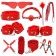 Erotic bdsm set of oka-hpki, red, 11 objects