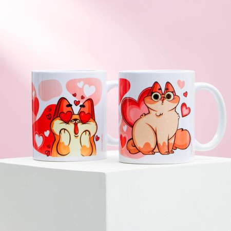 Gift set of mugs sublimation "For the most beloved", 2 circles of 320 ml, with application-3