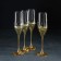 A set of glass glasses for champagne "Electric Gold", 160 ml, 4 pcs
