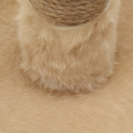Complex for cats with a claw, corner, 3x-level, 58 x 48 x 117 cm, beige-4