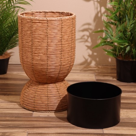 A set of wicker pots, 2 pcs, 63x36x36/52x30x30 cm-5