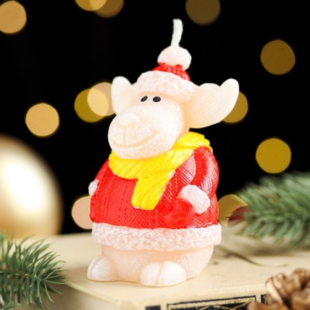 Decorative candle "Toy Deer", 4.6x3.7x8 cm-1