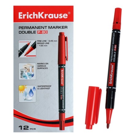 Marker Permanent Erichkrause Double P-80, bilateral, red-2