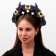 Carnival kokoshnik "dark", felt