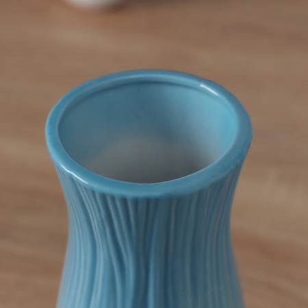 VAZA Ceramics Table "Francis Galant" waist, 20.5x7.5 cm, white and blue-1