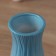 VAZA Ceramics Table "Francis Galant" waist, 20.5x7.5 cm, white and blue