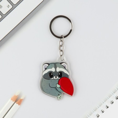 Key keychain 2 pcs "Raccoon"-7