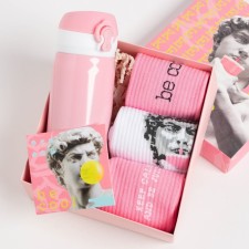 Gift set of thermos and socks 3 pairs of KAFTAN 