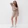 Women's costume (shirt, shorts) minku beige color, river 44