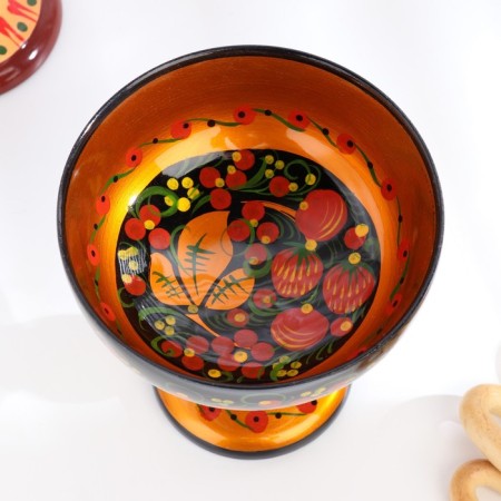 Конфетница, 14,5×15 см, хохлома-3