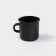 Enameled mug, 400 ml, black color