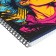 A notebook of 80 sheets in a cage for a crest "Graphic posters", covered cartoon, matte lamination, selective varnish, mix