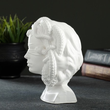 Kashpo - organizer "Gorgon Medusa" Belaya, 12.5x16x10.5cm-2