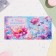 Money envelope "Happy Birthday!" glitter, congruen, multi -colored flowers, 17 x 8 cm