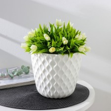 Pot for flowers with a pallet 