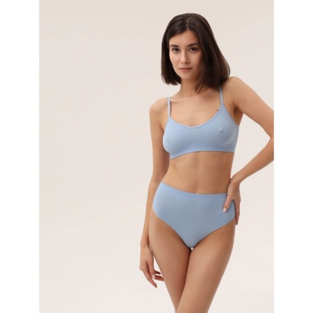 Women's thong cowards with a texture rubber Mirey String, size 46-48, color forget-me-1
