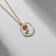 Cool "lovely" rose, colored red-white in gold, 40 cm