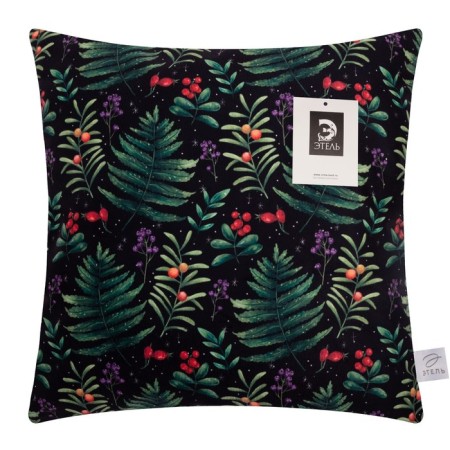 Pillowcase decorative Ethel "Paporotnik" 40x40 cm, 100% p/e, velor-5
