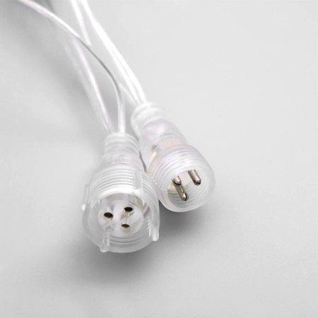 Garland "fringe" 3 × 0.9 m, IP44, UMS, transparent thread, 232 LED, blue glow, 220 V-5