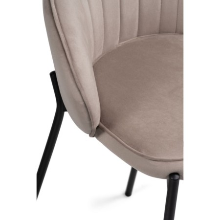 Stool Barny Neil Metal/velor, Black/Latte 58x45x92 cm-5
