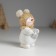 Polystone souvenir "Snowman in a hat with pompom, with New Year's wreath" 5.5x4x10 cm