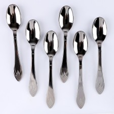 Tablespoons are plastic, in the set 6 pcs., Silver color