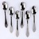 Tablespoons are plastic, in the set 6 pcs., Silver color
