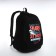 Young backpack from textiles on lightning, 3 pockets, black color