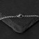 The pendant "Emoji" is insidious, the color is black and blue in silver, 70 cm
