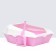 Cata toilet curly with an side with a scoop, 54 x 38 x 20 cm, white-pink