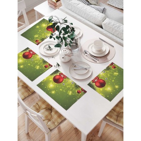 A set of napkins for setting the table "Sparkling New Year tree", rectangular, size 32x46 cm, 4 pcs