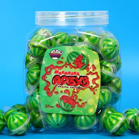 Marmalade "watermelon" with liquid filling, 11 g
