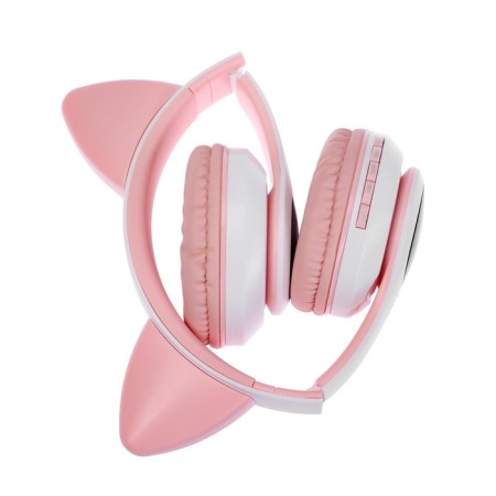 MYBIT W-32 braids, wireless, MIC, BT 5.0, AUX, Microsd, MP3, 400 mAh, pink-7