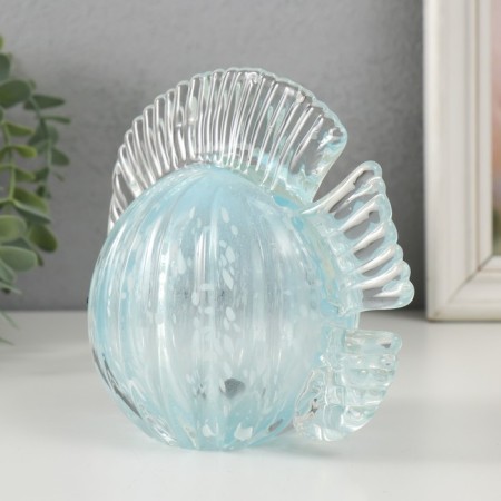 Souvenir Glass "Blue Fish" under Murano glass 15x7x13 cm-2
