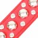 Collar "Sirius", leatherette with rivets, 56 x 3 cm, Osh 42-52, red