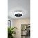Sayulita backlight fan, 3x8.5W, LED, plastic, black, gray, acrylic, milk