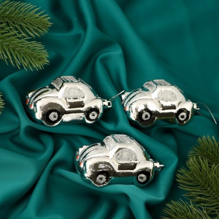 A set of jewelry plastic 3 pcs "Auto -Legland" 7.5x4 cm, silver