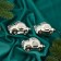 A set of jewelry plastic 3 pcs "Auto -Legland" 7.5x4 cm, silver