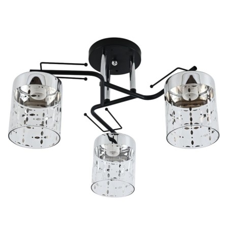 Lamp Ceiling Economy Highlight 10082/3BK+CR CL+CR, 3x60W, E27, 27x45x45 cm, color chromium