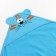 Baby towel, corner, terry, size 90x105 cm, blue color