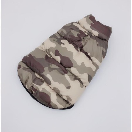 Dog jacket two -sided with print, size 16 (ds 36 cm, og 46 cm, Osh 35 cm), black-3
