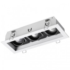 Lamp built -in Novotech. Gesso, 50W, GU10, 65x258x102 mm, white color, black