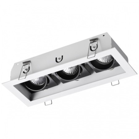 Lamp built -in Novotech. Gesso, 50W, GU10, 65x258x102 mm, white color, black